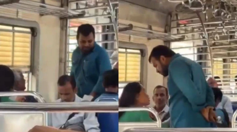 Man yells at woman for sleeping on seat, whips out belt to hit her in Mumbai local